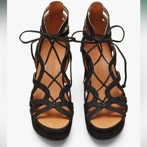 Black Gentle Souls by Kenneth Cole Joy Wedge Sandal